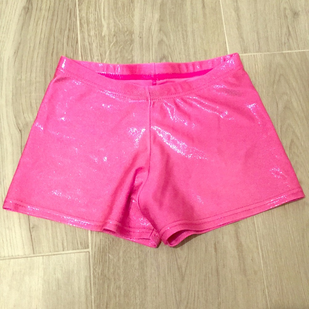 Girls pink gymnastics shorts Size: 10-12